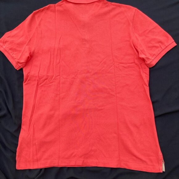 Burberry Brit Men Short Sleeve Shirt Nova Check Red Cotton Pique Polo - Picture 10 of 16